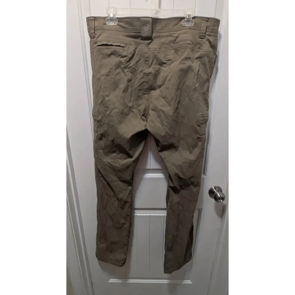 Wrangler Performance Men's Pants 38x32 Khaki Straight Leg Cargo Zip Pockets